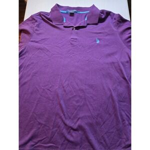 US Polo Assn Mens Purple Luxury Feel Cotton Polo Shirt XXL Short Sleeve